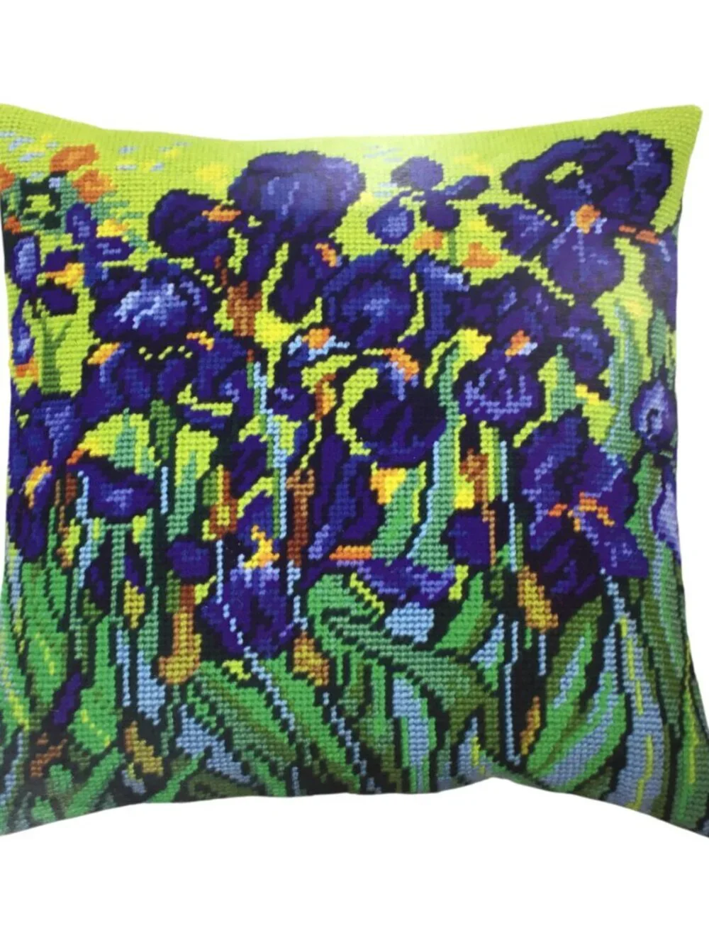 Needlepoint Kit Iris Irses Van Gogh Pillow V-307 Brvsk NIP Printed Canvas 16